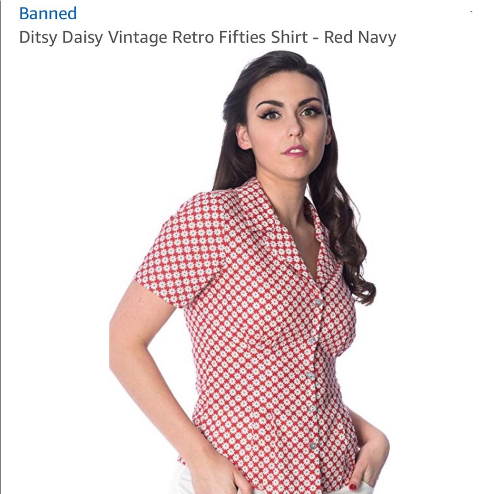 NWT Banned Apparel Dancing Days Ditsy Daisy blouse